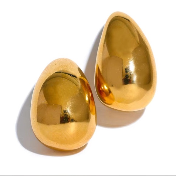 Jewelry - Stainless steel Gold Teardrop Earrings